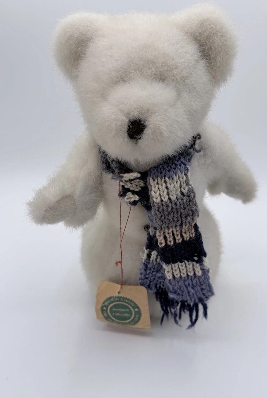 Boyds Bears Archive Collection #1364 Snow Bear w/Blue Scarf & Hang Tags